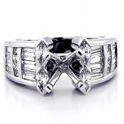 1.26 cts of daimonds ,Four Prong, engagment ring settings 18k white gold 