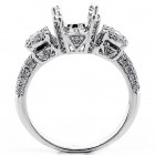 0.83 Cts Round Cut Diamond Engagement Ring Setting Set in 18Kk White Gold