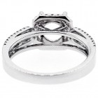 Halo Engagment Ring Setting with total of .67 cts,18KT