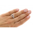 Halo Engagment Ring Setting with total of .67 cts,18KT