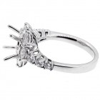 Halo Engagement Ring Setting with total of 1.58 cts,18KT