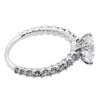 1.67 Cts Round Cut Diamond Engagement Ring set in 18K White Gold