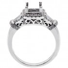 Halo Engagment Ring Setting with total of .60 cts,18KT