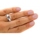 Halo Engagment Ring Setting with total of .60 cts,18KT
