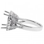 Cushion Halo Engagment Ring with approximatly 1.45 cts. set in18kt white gold