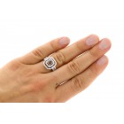 Halo Engagement Ring Setting with total of .79 cts,18KT
