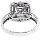Halo Engagement Ring Setting with total of 1.14 cts,18KT