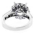 1.45cts Round Halo Engagment Ring Setting ,set in 18k white gold