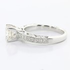 1.08 cts Round Cut Diamond set in 18K White Gold Engagement Ring