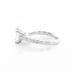 1.61 ctw Princess Cut Diamond Engagement Ring Set in 18K White Gold