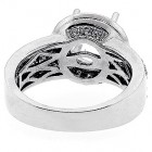 1.17cts Round Halo Engagment Ring Setting ,set in 18k white gold