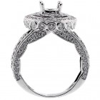 1.63cts Round Double Halo Engagment Ring Setting ,set in 18k white gold