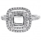 Halo Engagement Ring Setting with total of .47 cts,18KT