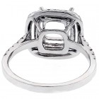 Halo Engagement Ring Setting with total of .47 cts,18KT