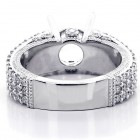 1.74 Cts Round Cut Diamond Engagement Ring Setting set in 18K White Gold