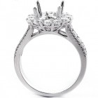 Halo Engagment Ring Setting with total of 1.50 cts,18KT