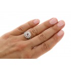 Halo Engagement Ring Setting with total of .54 cts,18KT