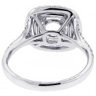 Halo Engagement Ring Setting with total of .48 cts,18KT