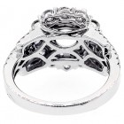 Halo Engagement Ring Setting with total of 1.50 cts,18KT