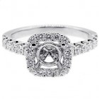 Halo Engagment Ring Setting with total of .90 cts,18KT