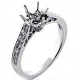 0.46 Six Prong Diamond engagement Ring Setting set in 18K White Gold