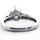 0.46 Six Prong Diamond engagement Ring Setting set in 18K White Gold