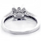 0.47 Cts Round Cut Antique Loking Engagement Ring Settig set in14K White Gold 
