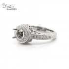 Vintage Classic Diamond Engagement Ring Setting with 0.54ct Pave Diamonds