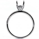 .31 Cts Foure Pkrong Diamond Engagement Ring Setting set in 18K White Gold 