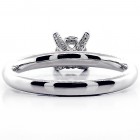.31 Cts Foure Pkrong Diamond Engagement Ring Setting set in 18K White Gold 