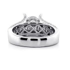 1.35 Cts Round and Baguette Cut  Diamond Engagement Ring set in14K White Gold