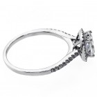 1.27 Cts Radiant Cut Diamond Engagement Ring set in 18K White Gold