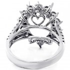 1.72 Cts Halo Diamond Engagement Ring Setting set in 18K White Gold