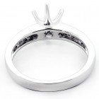 0.25 Cts Round Cut Diamond Engagement Ring Setting set in 18K White Gold