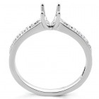0.21 Cts Round Cut Diamond Engagement Ring Setting set in 18K White gold