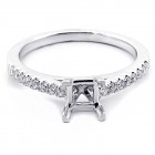 0.23 Cts  Round Cut Diamond Four Prongs Engagement Ring Setting
