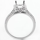 0.41 Cts Round Cut Diamond Engagement Ring set in 18K White Gold