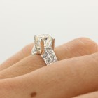 1.02 cts Round Cut Diamond Engagement Ring set in 14K White Gold