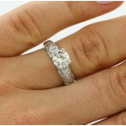 1.02 cts Round Cut Diamond Engagement Ring set in 14K White Gold