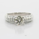 1.02 cts Round Cut Diamond Engagement Ring set in 14K White Gold