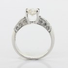 1.02 cts Round Cut Diamond Engagement Ring set in 14K White Gold