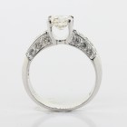 1.02 cts Round Cut Diamond Engagement Ring set in 14K White Gold