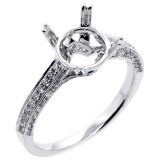 0.41ct. tw. Round Cut Diamond Engagement Ring Setting 18k white gold. 0.41ct. tw. Round Cut Diamond Engagement Ring Setting 18k white gold.