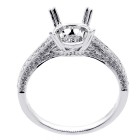 0.41ct. tw. Round Cut Diamond Engagement Ring Setting 18k white gold.