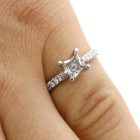 0.40 Cts Diamond Engagement ring Setting set in Platinum