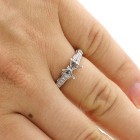 0.28 Cts Diamond  Vintage Engagement Ring Setting set in 18K white gold 