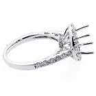 1.00 Cts Halo Diamond Engagement Ring set in 18k white gold