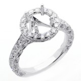 1.16 Cts Diamond Setting Engagement Ring set in 18K white gold