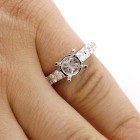 1.00 Cts Diamond Engagement Ring Setting set set in 18K white gold
