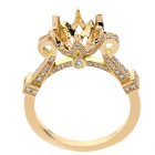 0.29 CTS VINTAGE DIAMOND ENGAGEMENT RING SET IN 18K YELLOW GOLD